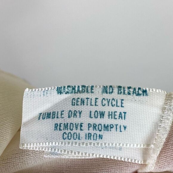 Vintage Vassarette Cream Ivory Lace Trim Slitted Back Hem Maxi Slip Dress Sz S - Picture 8 of 8